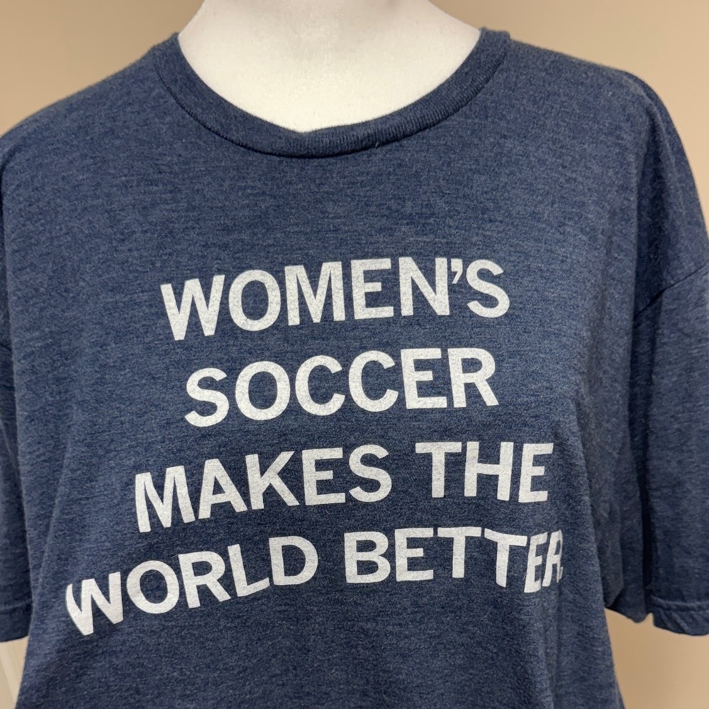 Women's Heather Blue Soccer Tee